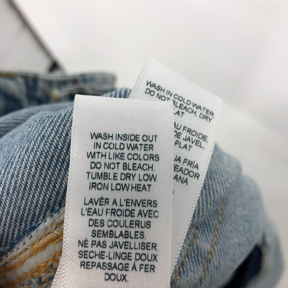 GOOD AMERICAN Good 90's Maternity Wide Leg Jeans 14/32 Light Blue934 NWT - Picture 15 of 16